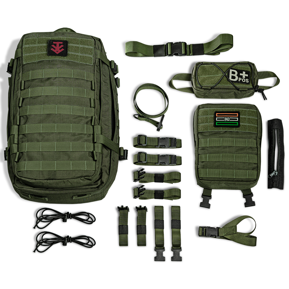 tactical backpack top down