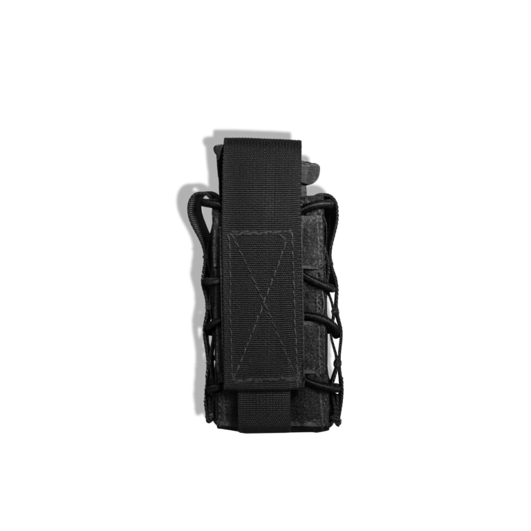 4 in Pistol Mag Pouch_black_front with flap