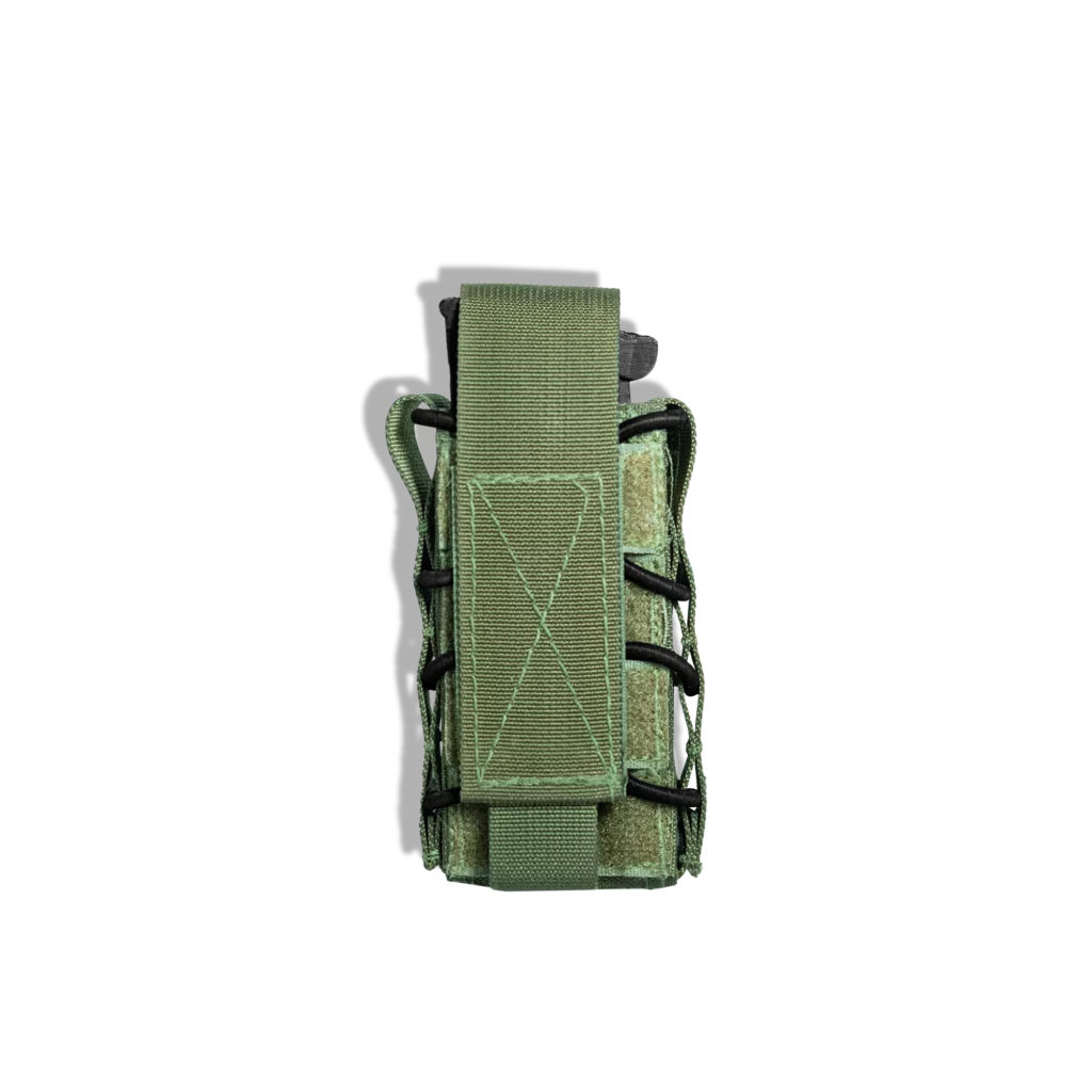 4 in Pistol Mag Pouch_green_front with flap
