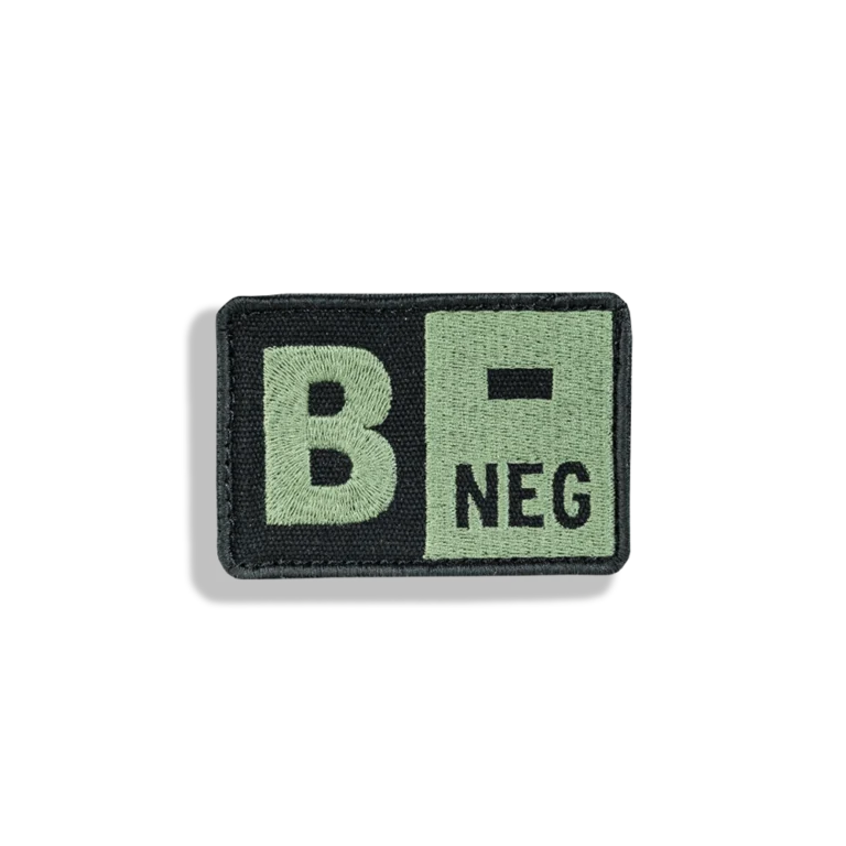 B- front Blood group-patch
